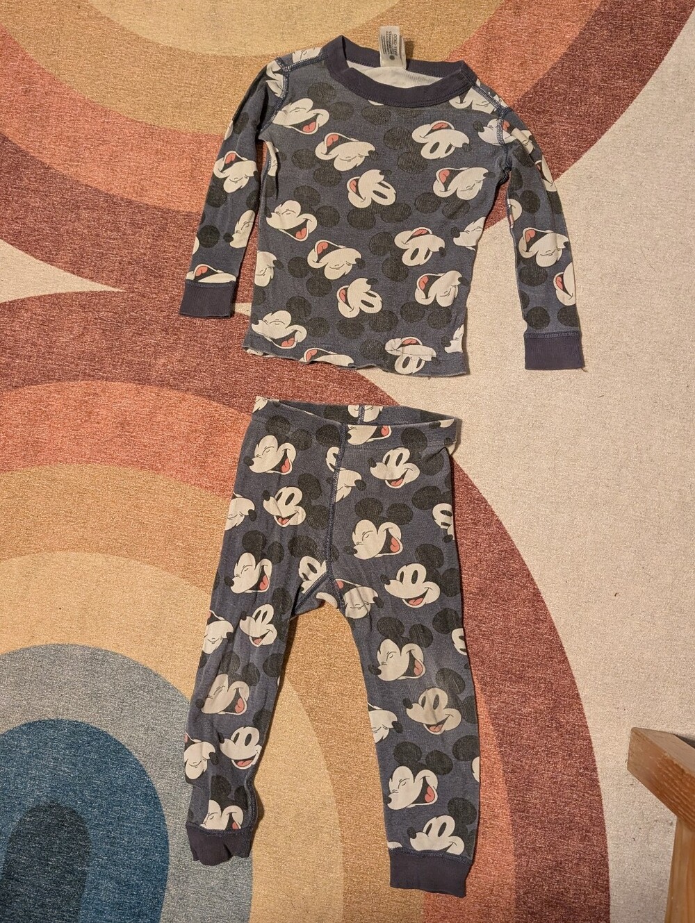 3T Hanna Andersson + Disney Mickey Mouse Long Sleeve Pajama Set